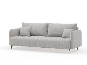 Валериан диван трёхместный прямой Светло-серый, ткань RICO FLEX 108 в Боготоле - bogotol.katalogmebeli.com | фото 1