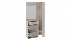 Шкаф для одежды «Нуар» тип 1 Фон серый/Дуб сонома в Боготоле - bogotol.katalogmebeli.com | фото 3