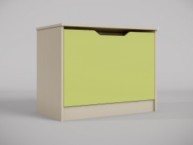 Ящик для игрушек Эппл (Зеленый/корпус Клен) в Боготоле - bogotol.katalogmebeli.com | фото