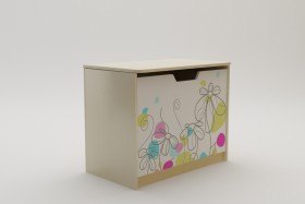 Ящик для игрушек Флёр (Белый/корпус Клен) в Боготоле - bogotol.katalogmebeli.com | фото