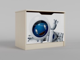 Ящик для игрушек Санни (Белый/корпус Клен) в Боготоле - bogotol.katalogmebeli.com | фото
