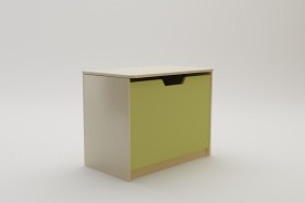 Ящик для игрушек Смайли (Зеленый/корпус Клен) в Боготоле - bogotol.katalogmebeli.com | фото