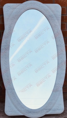Зеркало Овальное МДФ Белый в Боготоле - bogotol.katalogmebeli.com | фото 1